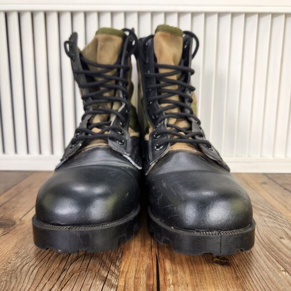 Rothco Jungle Boots Mens Size 8W Wide Green Canvas Black Leather Combat Military main image 6